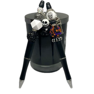 Handmade Halloween Beaded Pen Set